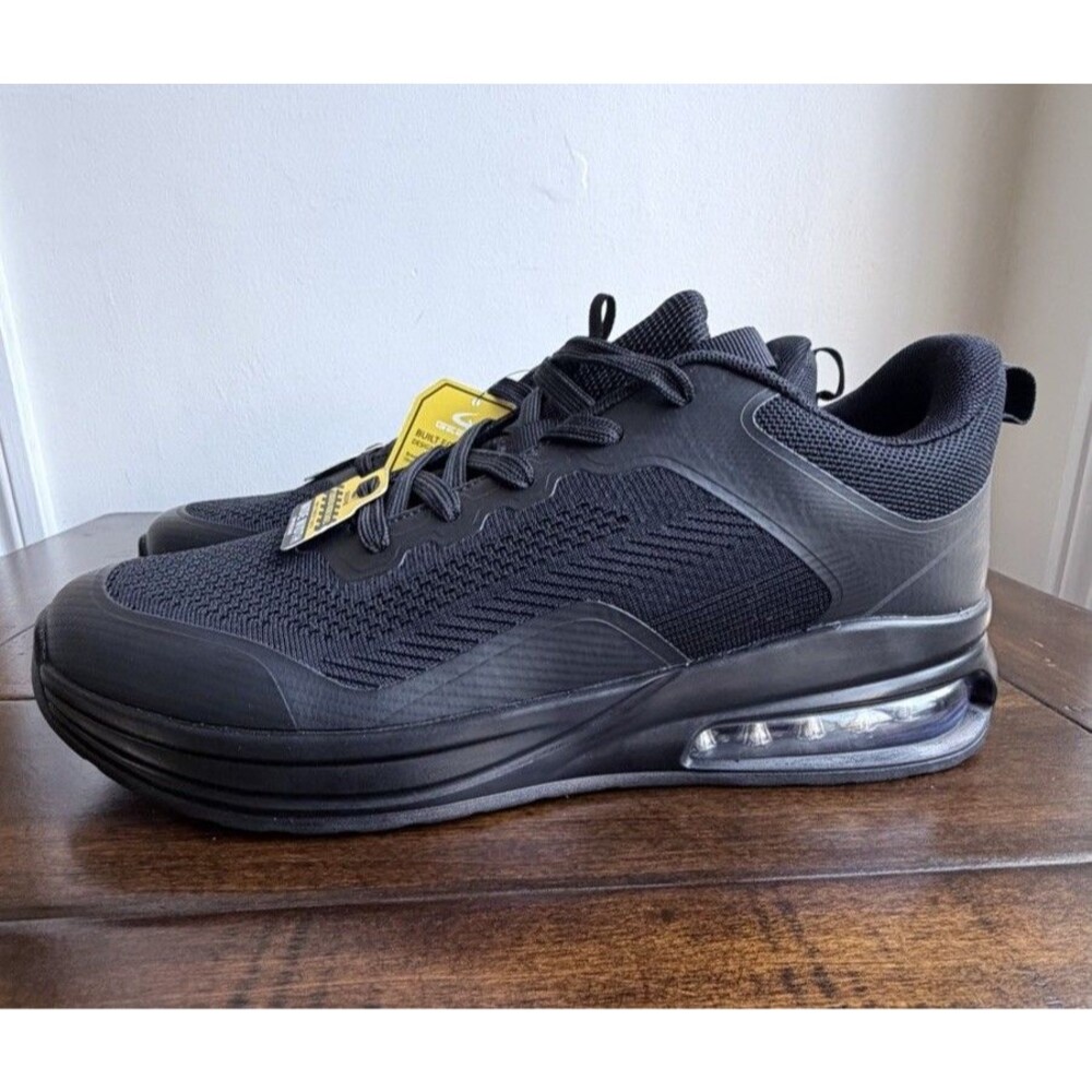 GEERS Mens 9.5 W Work Shoes Black Slip Resistant Air Cushion Sneakers NWOB 5580W - Picture 3 of 11